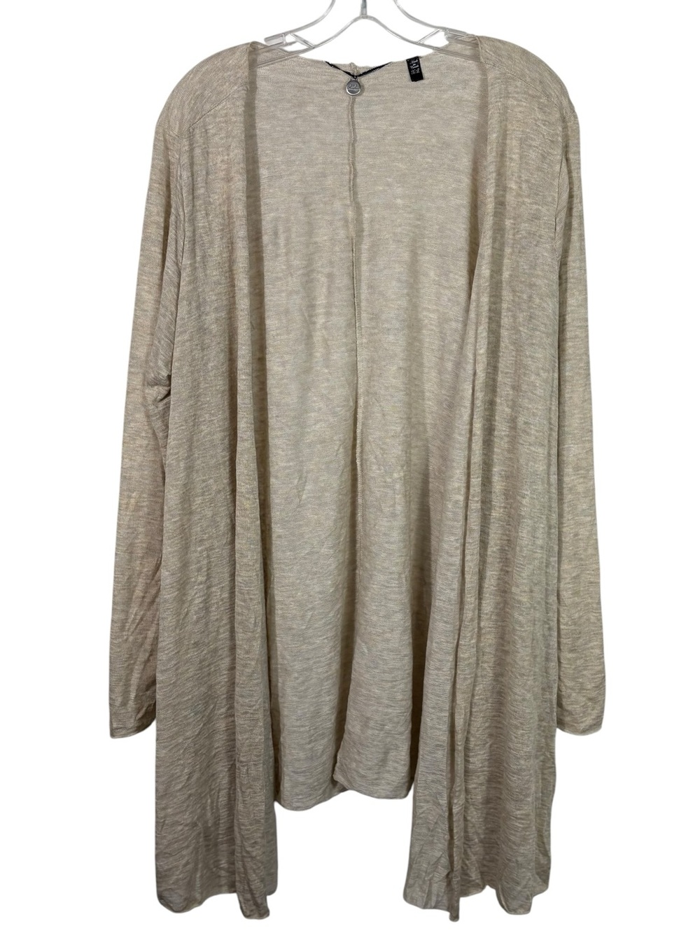 BKE Buckle Women's Lightweight Beige Oversized Longline Open Front Cardigan XL